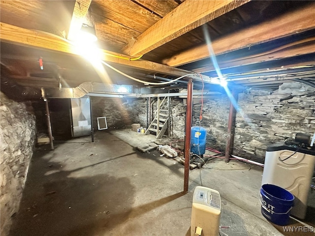 876 Hittown Rd, Caton, NY 14871 - unfinished below grade area featuring a water pressure tank