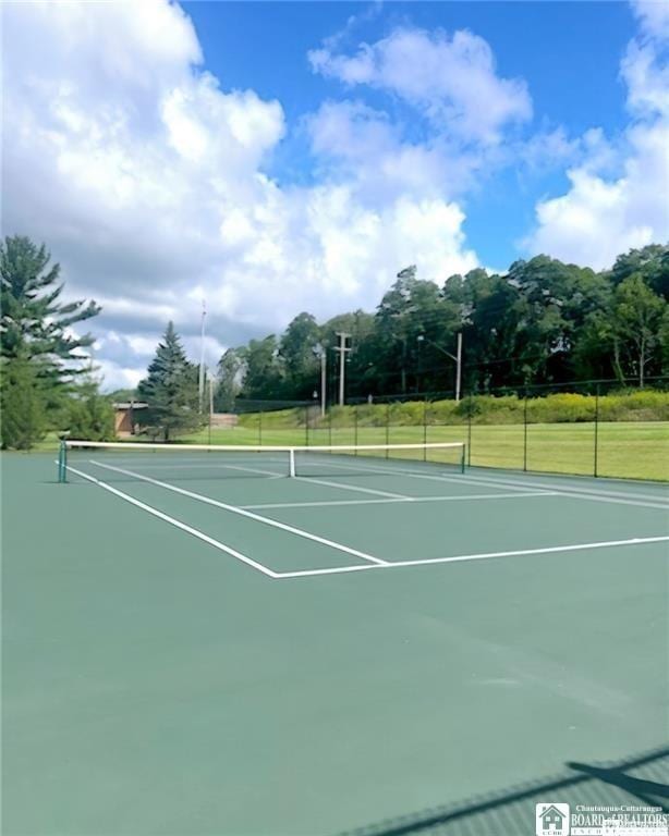 23 Seneca Dr, Chautauqua, NY 14728 - view of tennis court with community basketball court