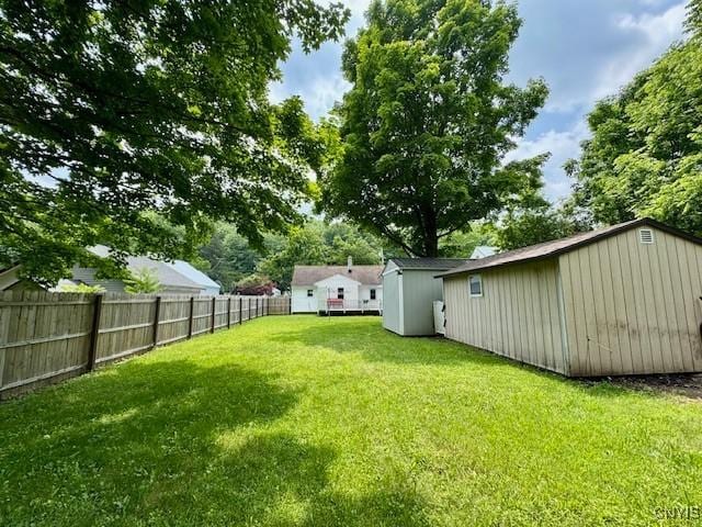 4079 Onondaga Blvd, Onondaga, NY 13031 - fenced backyard featuring a storage shed