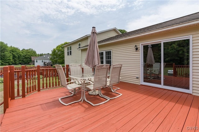 40 Phyllis Ln, Hastings, NY 13076 - wooden terrace featuring outdoor dining space