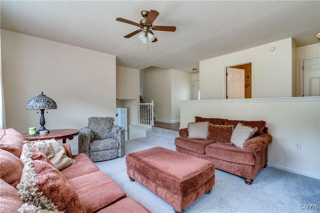 40 Phyllis Ln, Hastings, NY 13076 - living room with carpet and a ceiling fan