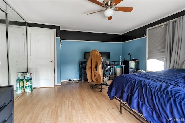 330 Hunters Ln, Amherst, NY 14221 - bedroom with wood finished floors and a ceiling fan