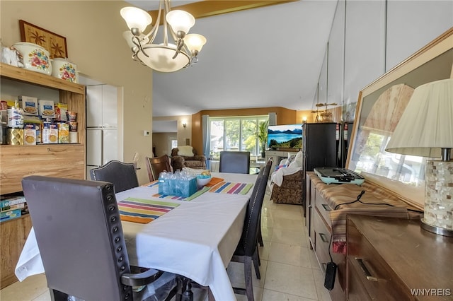 330 Hunters Ln, Amherst, NY 14221 - dining space featuring a chandelier and light tile patterned floors