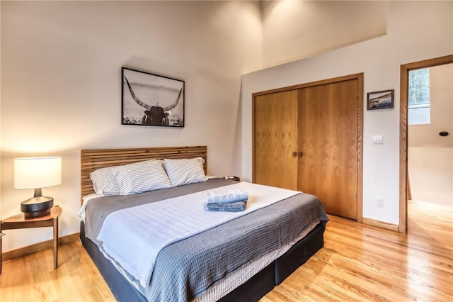 735 Howell Rd, Conquest, NY 13140 - bedroom featuring a closet and light wood finished floors