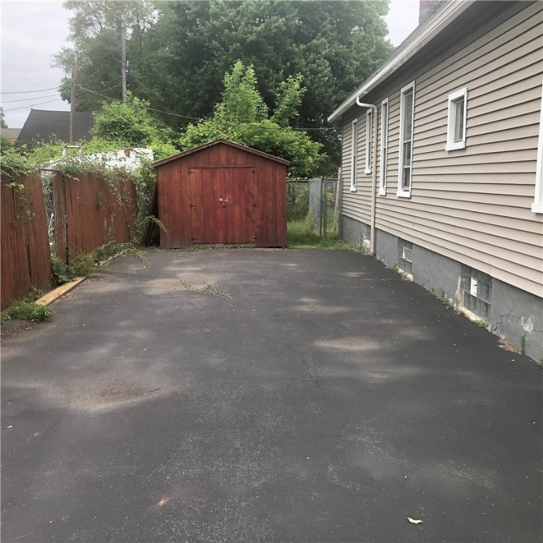 460 Campbell St, Rochester, NY 14611 - view of patio / terrace with a shed
