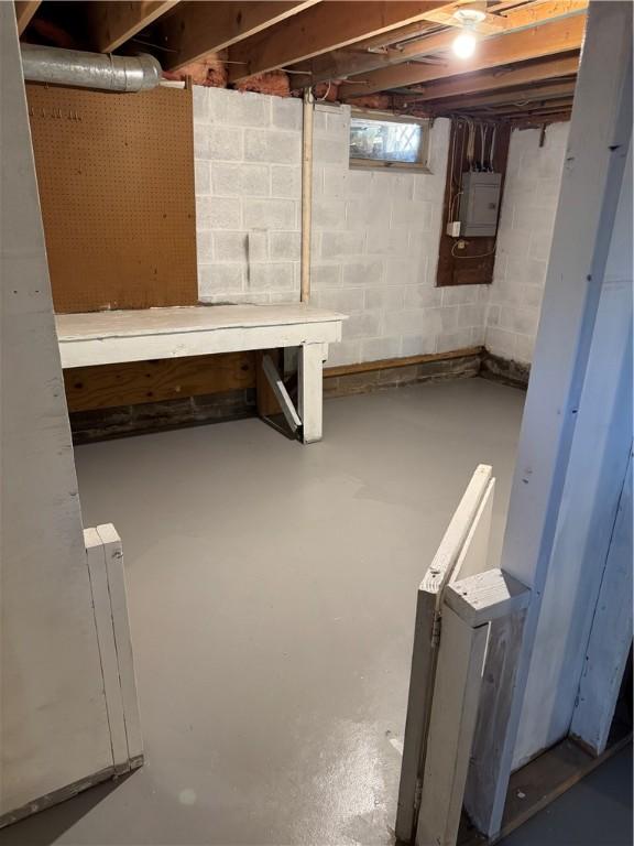 94 Brookhaven, Rochester, NY 14621 - below grade area with electric panel