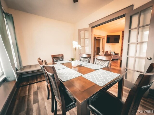 2218 Ferry Ave, Niagara Falls, NY 14301 - dining area with wood finished floors