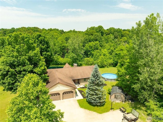 2328 Gowanda Zoar Rd, Collins, NY 14070 - aerial view of property and surrounding area featuring a forest