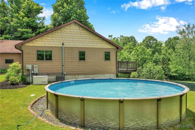 2328 Gowanda Zoar Rd, Collins, NY 14070 - swimming pool with a yard and a wooden deck