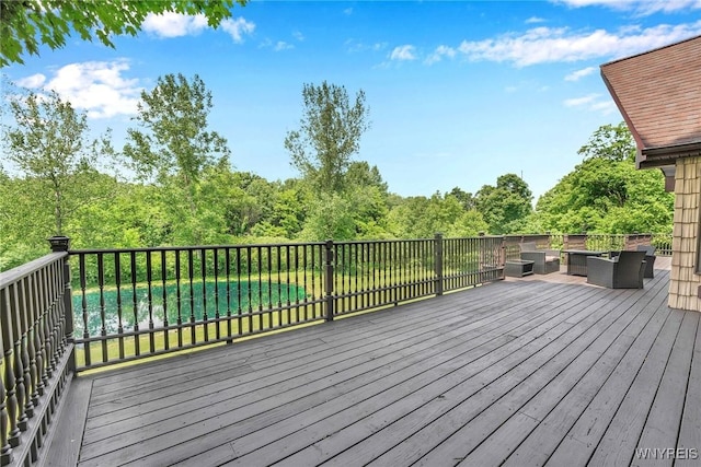 2328 Gowanda Zoar Rd, Collins, NY 14070 - wooden terrace with an outdoor living space