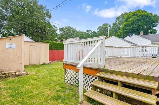 39 Castleford Rd, Greece, NY 14616 - wooden terrace featuring a storage unit
