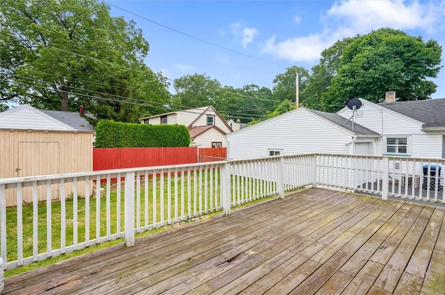 39 Castleford Rd, Greece, NY 14616 - wooden deck with a storage unit