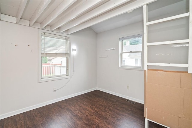 39 Castleford Rd, Greece, NY 14616 - spare room with wood finished floors and beamed ceiling