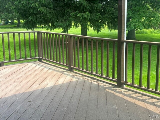 36 Lee Rd, Dryden, NY 13053 - wooden deck with a yard