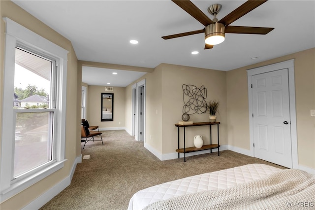 64 Sagamore Ter, Buffalo, NY 14214 - carpeted bedroom with recessed lighting and a ceiling fan