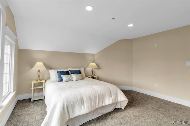 64 Sagamore Ter, Buffalo, NY 14214 - carpeted bedroom with lofted ceiling and recessed lighting