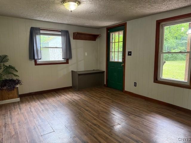 1086 Sweatman Ave, Oneida-Inside, NY 13421 - empty room with wood-type flooring, a textured ceiling, and plenty of natural light