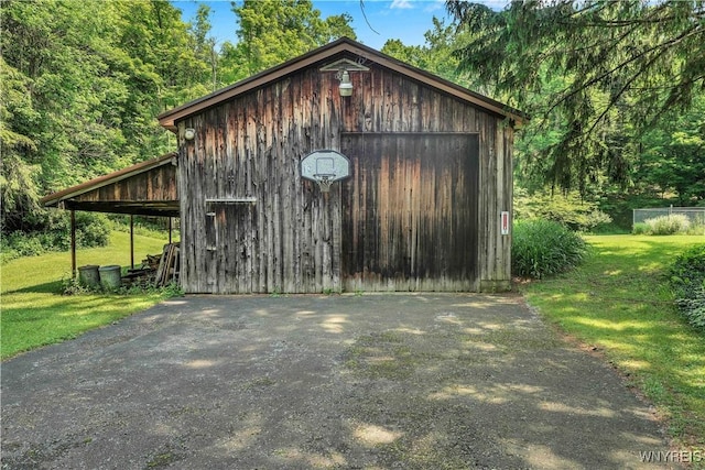 3738 Forks Rd, Yorkshire, NY 14134 - view of outbuilding with asphalt driveway