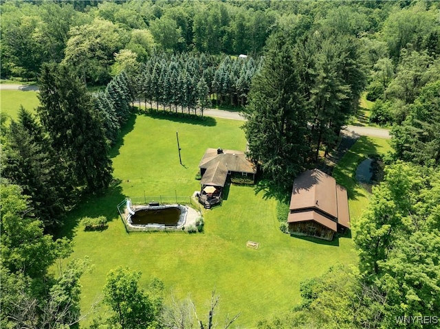 3738 Forks Rd, Yorkshire, NY 14134 - aerial view of property and surrounding area featuring a forest