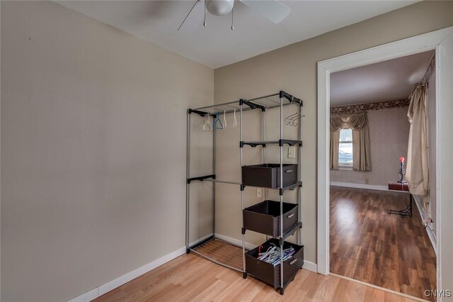 14328 Pearl St, Diana, NY 13648 - bedroom with wood finished floors and ceiling fan