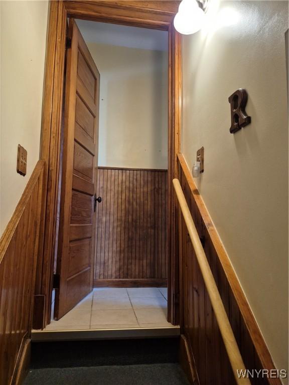 359 Utica St, Tonawanda-City, NY 14150 - stairway with wainscoting