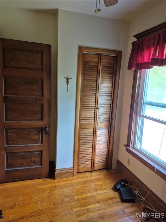 359 Utica St, Tonawanda-City, NY 14150 - unfurnished bedroom with light wood-style flooring and a closet