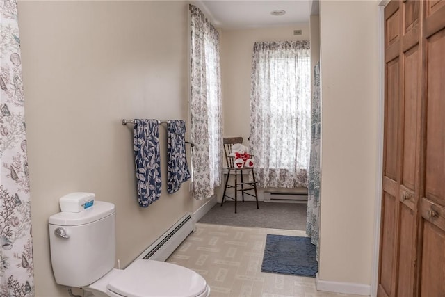 21 Washington St, Greene, NY 13778 - bathroom featuring a baseboard heating unit, baseboard heating, and tile patterned floors