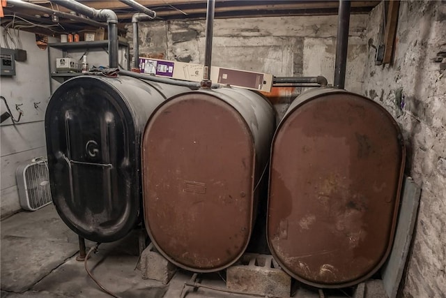 21 Washington St, Greene, NY 13778 - utility room with oil tank