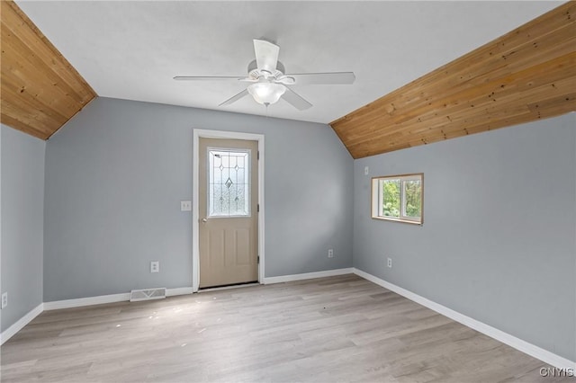 670 County Route 25th Rd Unit 25, Minetto, NY 13126 - additional living space featuring lofted ceiling, ceiling fan, and light wood finished floors