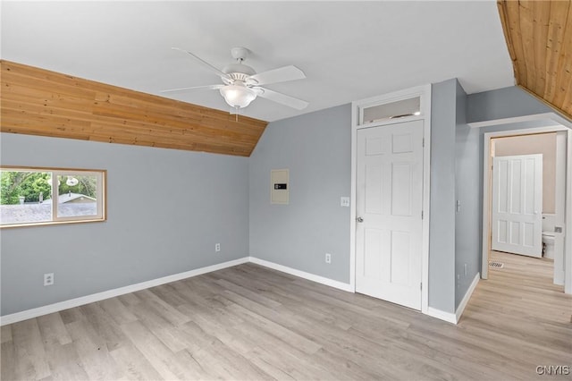 670 County Route 25th Rd Unit 25, Minetto, NY 13126 - bonus room with lofted ceiling, a ceiling fan, light wood-type flooring, and electric panel