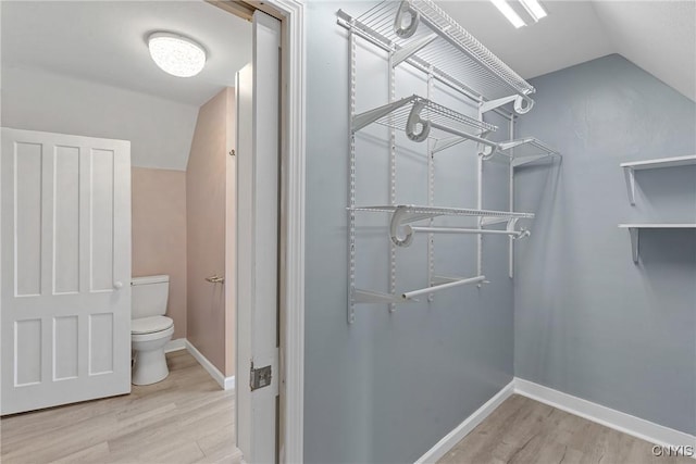 670 County Route 25th Rd Unit 25, Minetto, NY 13126 - spacious closet featuring wood finished floors and vaulted ceiling