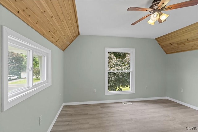 670 County Route 25th Rd Unit 25, Minetto, NY 13126 - additional living space with healthy amount of natural light, vaulted ceiling, wood finished floors, ceiling fan, and wooden ceiling