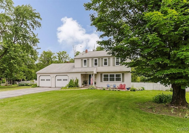 5458 Oxbow Rd, Cazenovia, NY 13035 - view of front of home featuring driveway, a garage, and a chimney