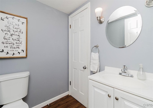 5458 Oxbow Rd, Cazenovia, NY 13035 - bathroom featuring wood finished floors and vanity