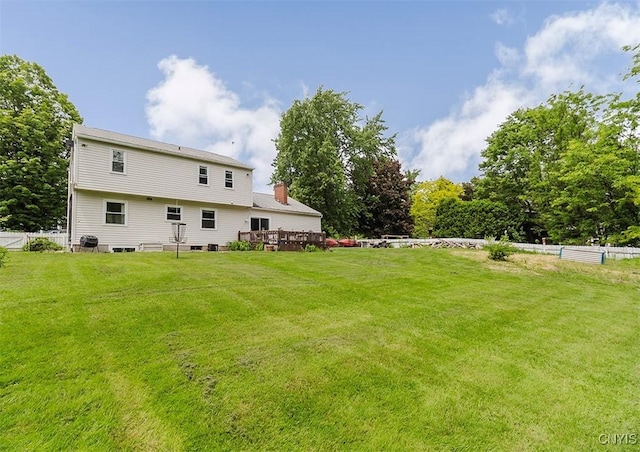 5458 Oxbow Rd, Cazenovia, NY 13035 - view of yard featuring a deck