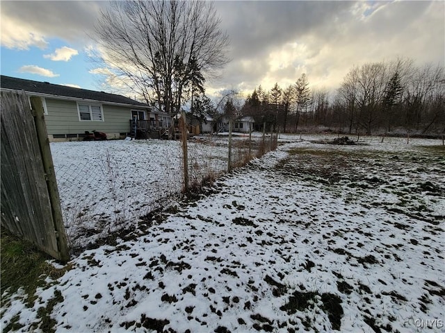 1665 State Route 31, Sullivan, NY 13037 - yard covered in snow with a wooden deck