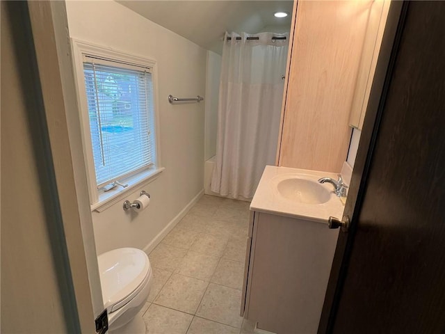 119 Platt St, Erwin, NY 14870 - full bathroom with vanity, tile patterned flooring, and shower / bath combination with curtain