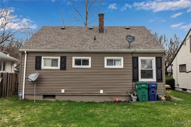 2125 Seneca Ave, Niagara Falls, NY 14305 - rear view of house featuring a chimney and a shingled roof