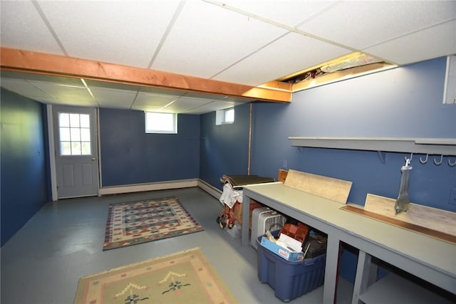 969 Erie Street Rd, Macedon, NY 14502 - basement featuring a paneled ceiling
