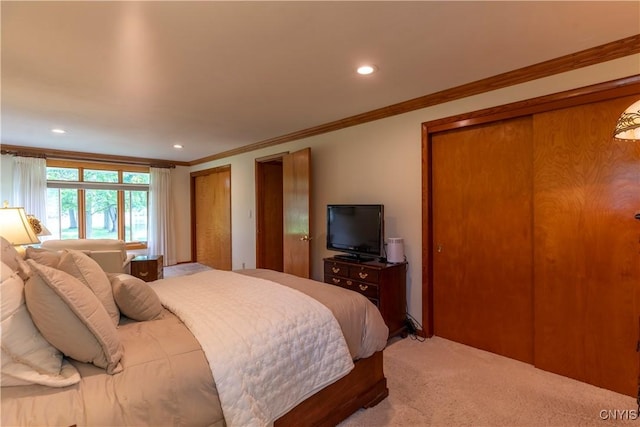 1664 S Ivy, Lysander, NY 13027 - bedroom with carpet, crown molding, and recessed lighting