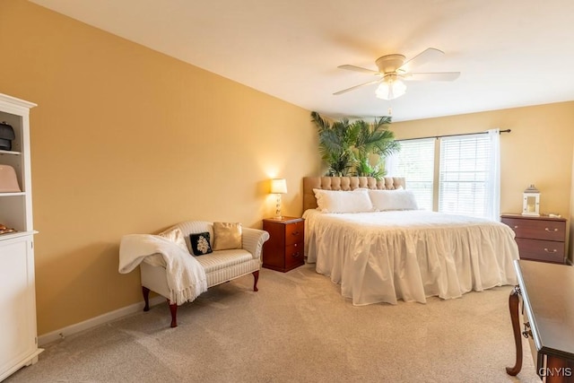 8228 Dampier Cir, Clay, NY 13090 - bedroom with light carpet and a ceiling fan