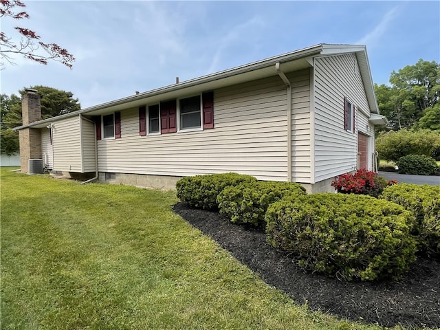 75 Towpath Ln, Brighton, NY 14618 - view of side of property featuring a yard and a chimney