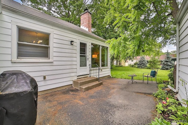 425 Tryon Dr, Lewiston, NY 14092 - view of patio / terrace featuring entry steps and a grill