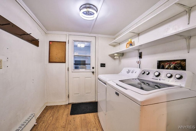 425 Tryon Dr, Lewiston, NY 14092 - laundry area featuring washing machine and clothes dryer and light wood-type flooring