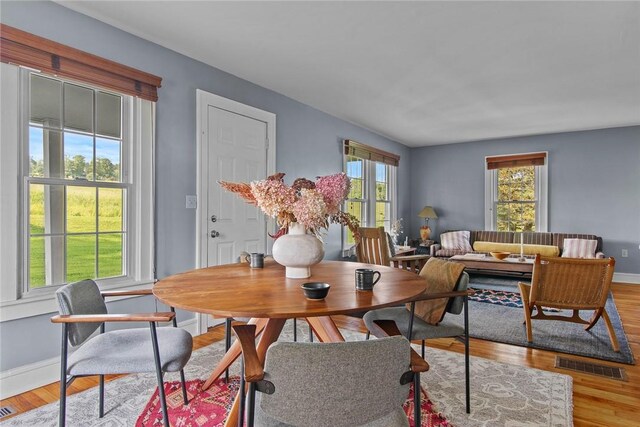 1870 Carey Rd, Franklin, NY 13775 - dining space featuring healthy amount of natural light and wood finished floors
