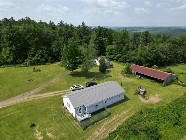 2313 Stickle Rd, Addison, NY 14801 - aerial view of property and surrounding area featuring a heavily wooded area