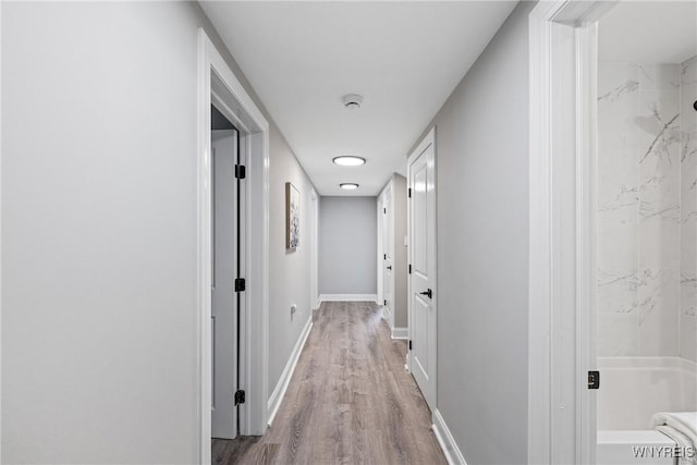 362 W Delavan Ave Unit N, Buffalo, NY 14213 - hall with wood finished floors and baseboards