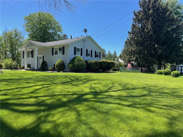 100 Huffer Rd, Parma, NY 14468 - view of front of property with a front lawn