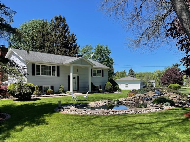 100 Huffer Rd, Parma, NY 14468 - raised ranch with a front lawn