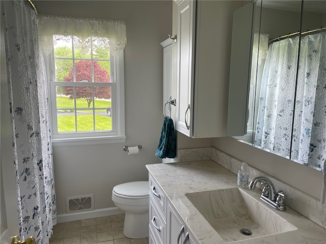 100 Huffer Rd, Parma, NY 14468 - bathroom with vanity, tile patterned floors, and curtained shower